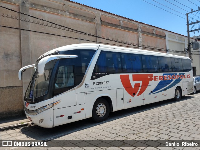 Viação Teresópolis RJ 203.037 na cidade de Valença, Rio de Janeiro, Brasil, por Danilo  Ribeiro. ID da foto: 9399752.