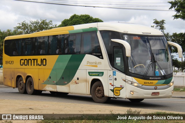 Empresa Gontijo de Transportes 18420 na cidade de Vitória da Conquista, Bahia, Brasil, por José Augusto de Souza Oliveira. ID da foto: 9399079.