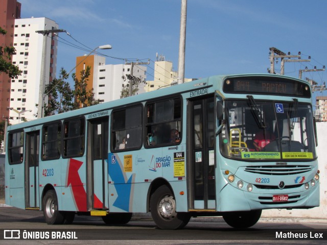 Auto Viação Dragão do Mar 42203 na cidade de Fortaleza, Ceará, Brasil, por Matheus Lex. Número da foto: #9400719.