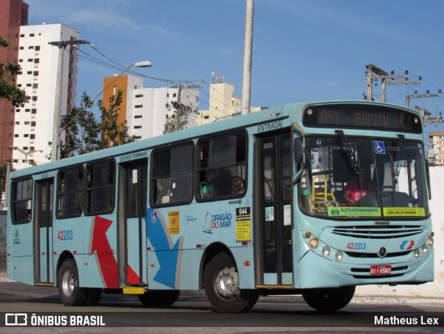 Auto Viação Dragão do Mar 42203 na cidade de Fortaleza, Ceará, Brasil, por Matheus Lex. ID da foto: 9400719.