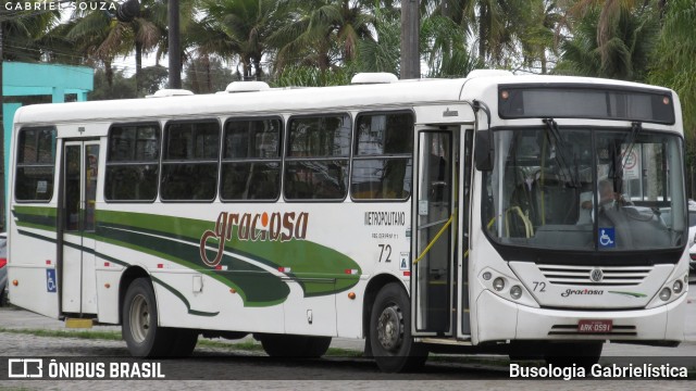 Viação Graciosa 72 na cidade de Paranaguá, Paraná, Brasil, por Busologia Gabrielística. ID da foto: 9401946.