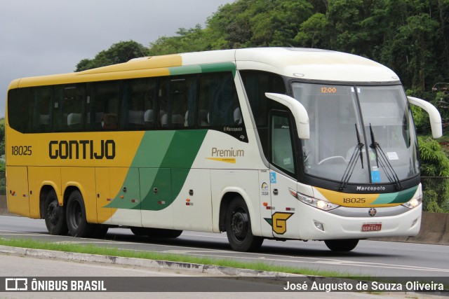 Empresa Gontijo de Transportes 18025 na cidade de Piraí, Rio de Janeiro, Brasil, por José Augusto de Souza Oliveira. ID da foto: 9399105.