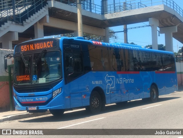 Viação Nossa Senhora da Penha RJ 188.073 na cidade de Nilópolis, Rio de Janeiro, Brasil, por João Gabriel. Número da foto: #9400456.