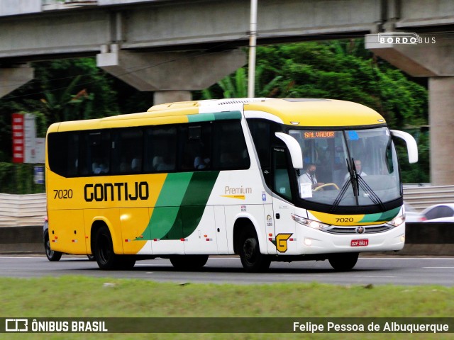 Empresa Gontijo de Transportes 7020 na cidade de Salvador, Bahia, Brasil, por Felipe Pessoa de Albuquerque. Número da foto: #9403367.
