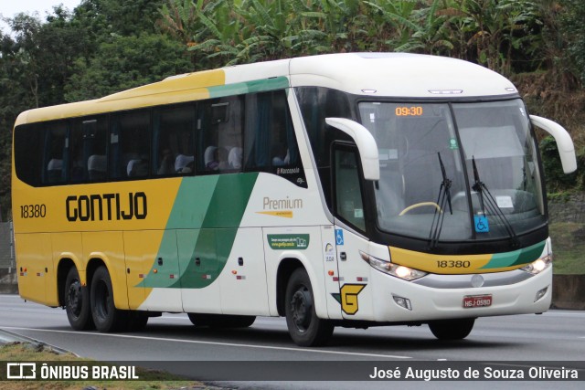 Empresa Gontijo de Transportes 18380 na cidade de Paracambi, Rio de Janeiro, Brasil, por José Augusto de Souza Oliveira. ID da foto: 9402169.