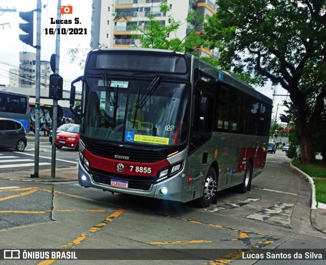 Transwolff Transportes e Turismo 7 8855 na cidade de São Paulo, São Paulo, Brasil, por Lucas Santos da Silva. Número da foto: #9403716.