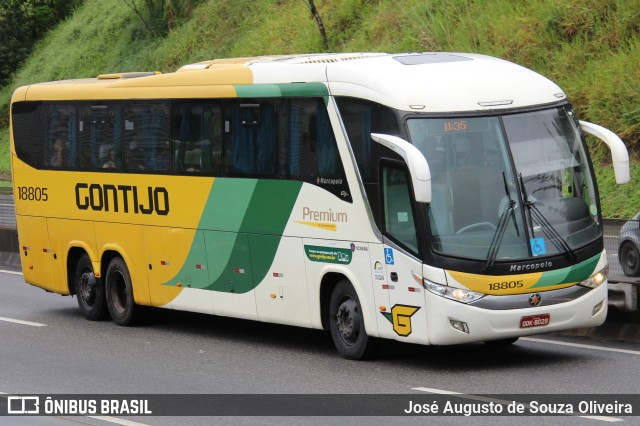 Empresa Gontijo de Transportes 18805 na cidade de Piraí, Rio de Janeiro, Brasil, por José Augusto de Souza Oliveira. ID da foto: 9402247.