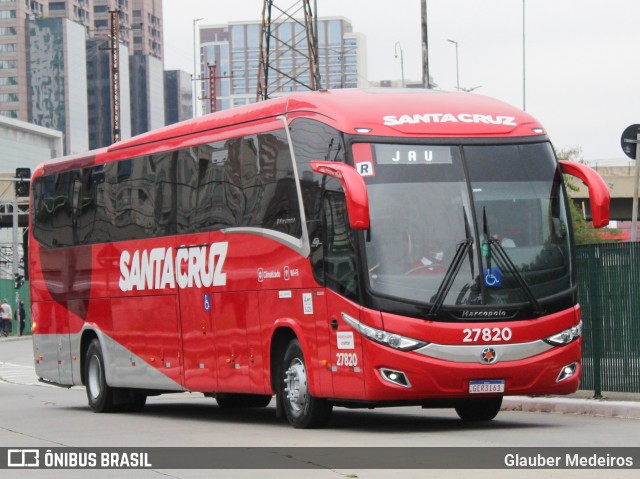 Viação Santa Cruz 27820 na cidade de São Paulo, São Paulo, Brasil, por Glauber Medeiros. Número da foto: #9403713.