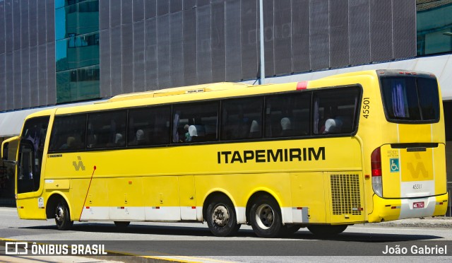 Viação Itapemirim 45501 na cidade de Rio de Janeiro, Rio de Janeiro, Brasil, por João Gabriel. ID da foto: 9402943.