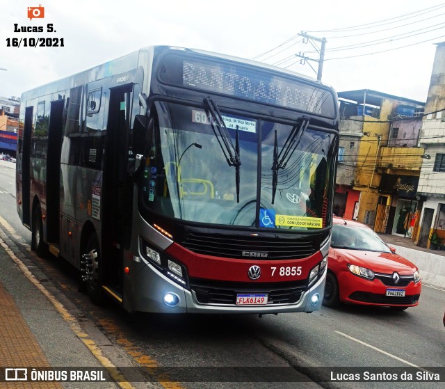 Transwolff Transportes e Turismo 7 8855 na cidade de São Paulo, São Paulo, Brasil, por Lucas Santos da Silva. Número da foto: #9402207.