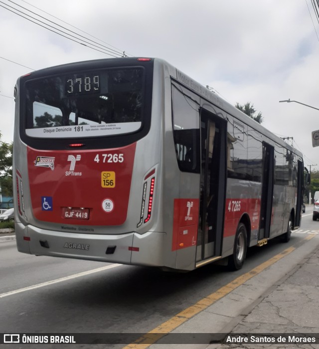 Pêssego Transportes 4 7265 na cidade de São Paulo, São Paulo, Brasil, por Andre Santos de Moraes. ID da foto: 9406487.