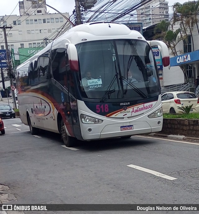 Amanhecer Transportes e Turismo 518 na cidade de Caieiras, São Paulo, Brasil, por Douglas Nelson de Oliveira. ID da foto: 9405303.