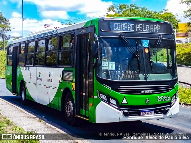 VB Transportes e Turismo 3328 na cidade de Campinas, São Paulo, Brasil, por Henrique Alves de Paula Silva. Número da foto: #9405944.