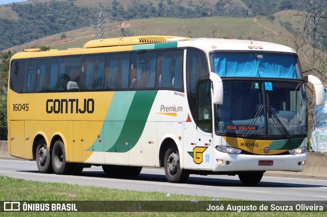 Empresa Gontijo de Transportes 16045 na cidade de Roseira, São Paulo, Brasil, por José Augusto de Souza Oliveira. ID da foto: 9405220.