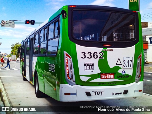 VB Transportes e Turismo 3362 na cidade de Campinas, São Paulo, Brasil, por Henrique Alves de Paula Silva. Número da foto: #9405934.