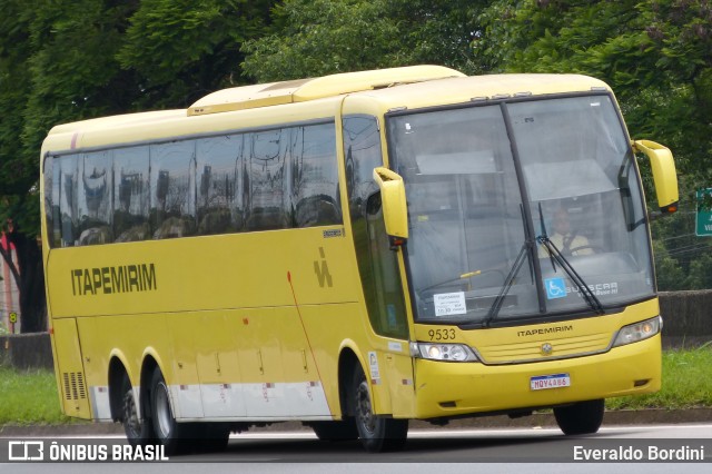 Viação Itapemirim 9533 na cidade de São José dos Campos, São Paulo, Brasil, por Everaldo Bordini. Número da foto: #9408546.