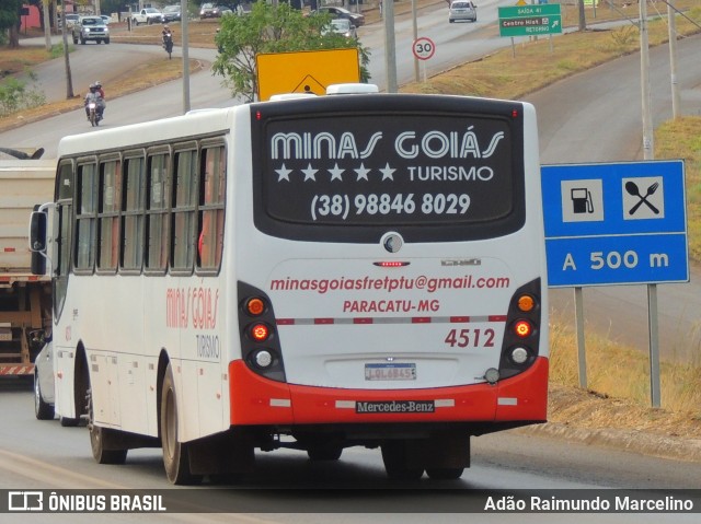 Minas Goiás Turismo 4512 na cidade de Paracatu, Minas Gerais, Brasil, por Adão Raimundo Marcelino. Número da foto: #9410842.