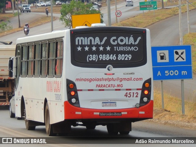 Minas Goiás Turismo 4512 na cidade de Paracatu, Minas Gerais, Brasil, por Adão Raimundo Marcelino. ID da foto: 9410842.