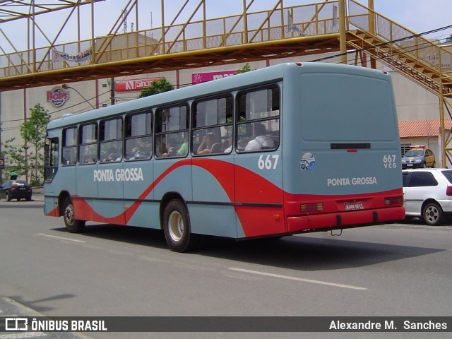 VCG - Viação Campos Gerais 667 na cidade de Ponta Grossa, Paraná, Brasil, por Alexandre M.  Sanches. Número da foto: #9409706.