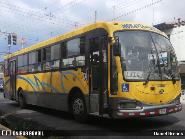 AMSA - Autotransportes Moravia 58 na cidade de San Vicente, Moravia, San José, Costa Rica, por Daniel Brenes. ID da foto: 9411635.