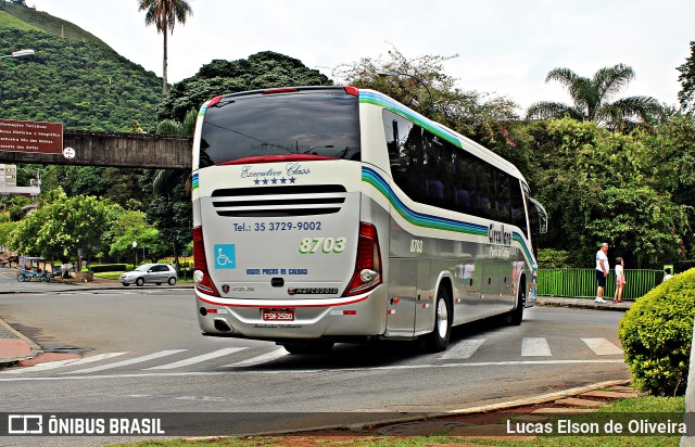 Auto Omnibus Circullare 8703 na cidade de Poços de Caldas, Minas Gerais, Brasil, por Lucas Elson de Oliveira. Número da foto: #9412481.