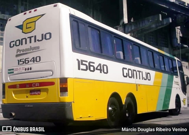 Empresa Gontijo de Transportes 15640 na cidade de Rio de Janeiro, Rio de Janeiro, Brasil, por Márcio Douglas Ribeiro Venino. ID da foto: 9414570.