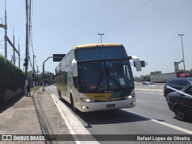 Empresa Gontijo de Transportes 14955 na cidade de São Paulo, São Paulo, Brasil, por Rafael Lopes de Oliveira. ID da foto: 9414046.