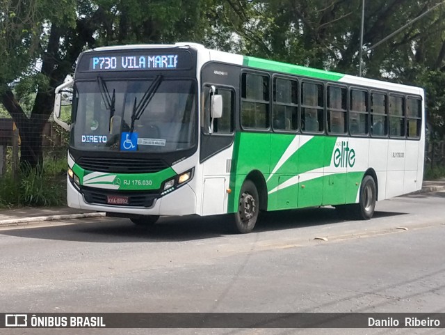 Viação Elite RJ 176.030 na cidade de Barra Mansa, Rio de Janeiro, Brasil, por Danilo  Ribeiro. Número da foto: #9411780.