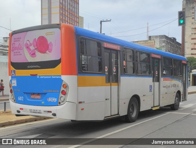 Transcol - Transportes Coletivos Ltda. 602 na cidade de Recife, Pernambuco, Brasil, por Jamysson Santana. ID da foto: 9413223.