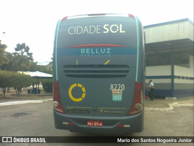 Viação Cidade Sol 8220 na cidade de Piritiba, Bahia, Brasil, por Mario dos Santos Nogueira Junior. ID da foto: 9411589.