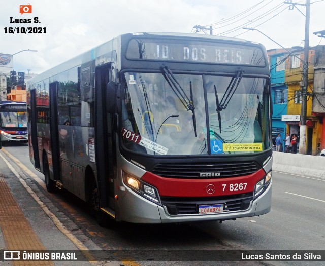 Transwolff Transportes e Turismo 7 8267 na cidade de São Paulo, São Paulo, Brasil, por Lucas Santos da Silva. Número da foto: #9412590.