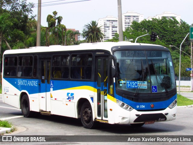 Viação Curuçá 01 234 na cidade de Santo André, São Paulo, Brasil, por Adam Xavier Rodrigues Lima. ID da foto: 9412519.