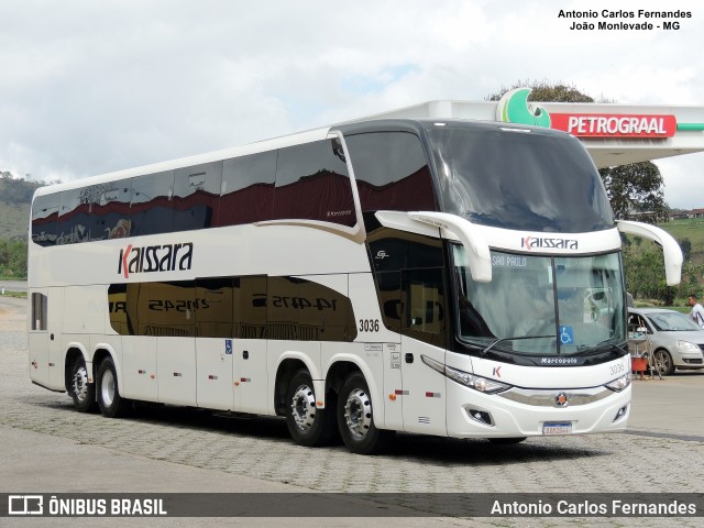 Kaissara - Viação Caiçara 3036 na cidade de João Monlevade, Minas Gerais, Brasil, por Antonio Carlos Fernandes. ID da foto: 9415506.