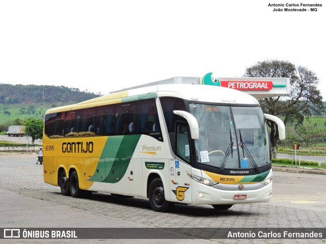 Empresa Gontijo de Transportes 18395 na cidade de João Monlevade, Minas Gerais, Brasil, por Antonio Carlos Fernandes. ID da foto: 9415529.