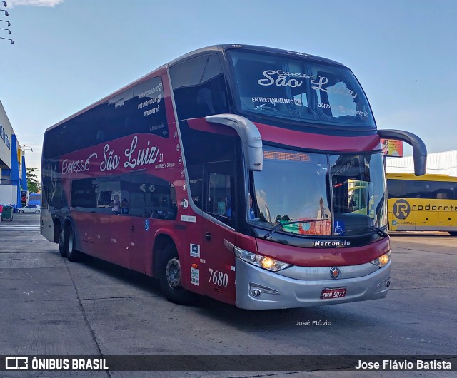 Expresso São Luiz 7680 na cidade de Goiânia, Goiás, Brasil, por Jose Flávio Batista. Número da foto: #9416558.