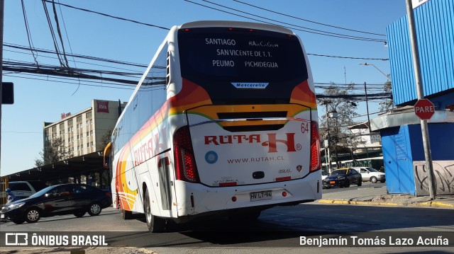 Ruta H. 64 na cidade de Estación Central, Santiago, Metropolitana de Santiago, Chile, por Benjamín Tomás Lazo Acuña. Número da foto: #9417679.