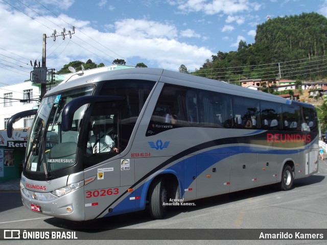 Reunidas Transportes Coletivos 30263 na cidade de Alfredo Wagner, Santa Catarina, Brasil, por Amarildo Kamers. Número da foto: #9417626.
