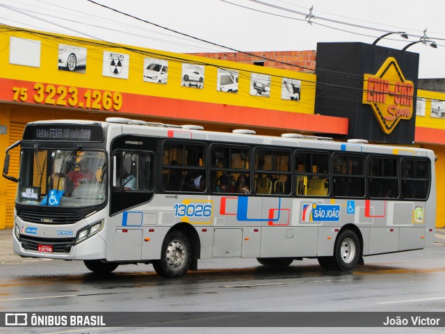 Auto Ônibus São João 13026 na cidade de Feira de Santana, Bahia, Brasil, por João Victor. ID da foto: 9333040.