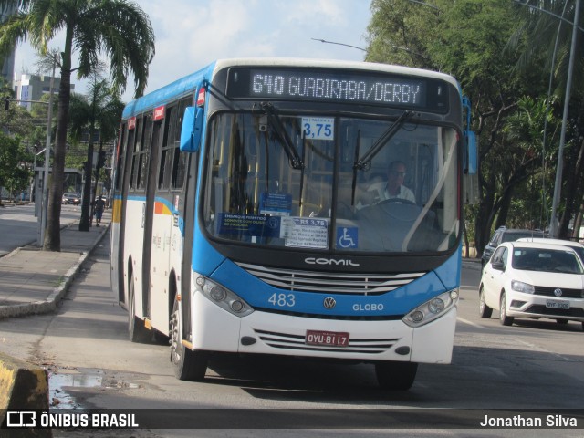 Transportadora Globo 483 na cidade de Recife, Pernambuco, Brasil, por Jonathan Silva. Número da foto: #9331834.