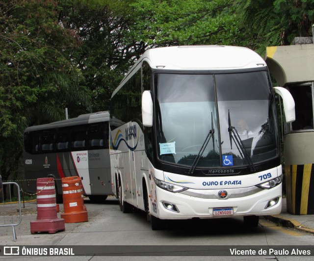Viação Ouro e Prata 709 na cidade de São Paulo, São Paulo, Brasil, por Vicente de Paulo Alves. Número da foto: #9420787.