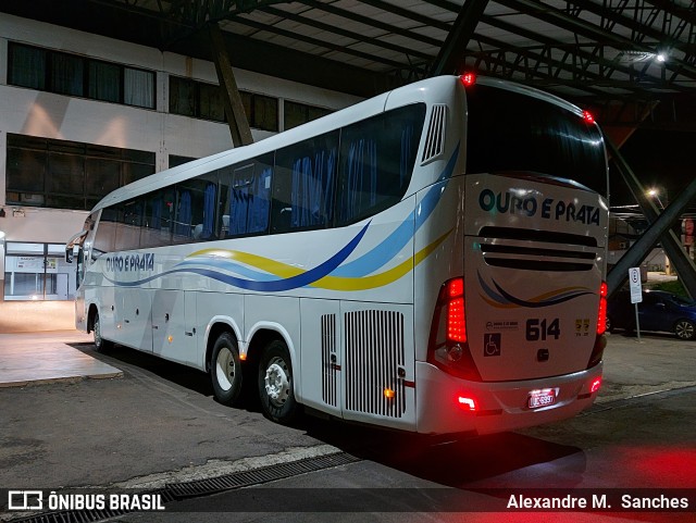 Viação Ouro e Prata 614 na cidade de Palmas, Paraná, Brasil, por Alexandre M.  Sanches. Número da foto: #9420646.
