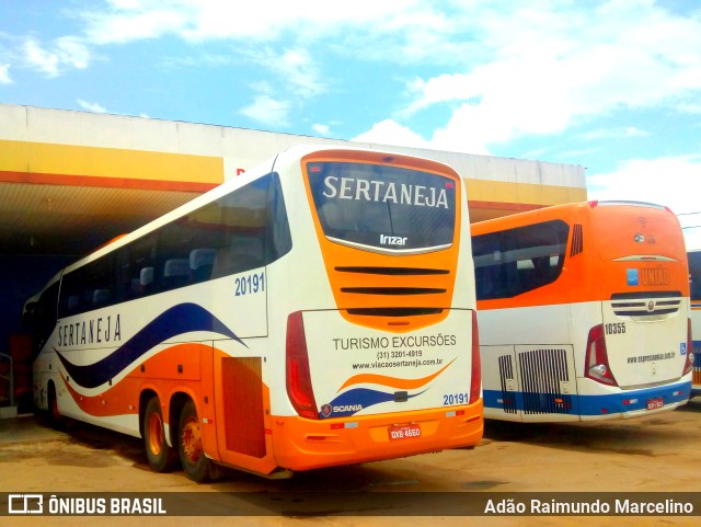 Viação Sertaneja 20191 na cidade de São Gonçalo do Abaeté, Minas Gerais, Brasil, por Adão Raimundo Marcelino. Número da foto: #9420389.