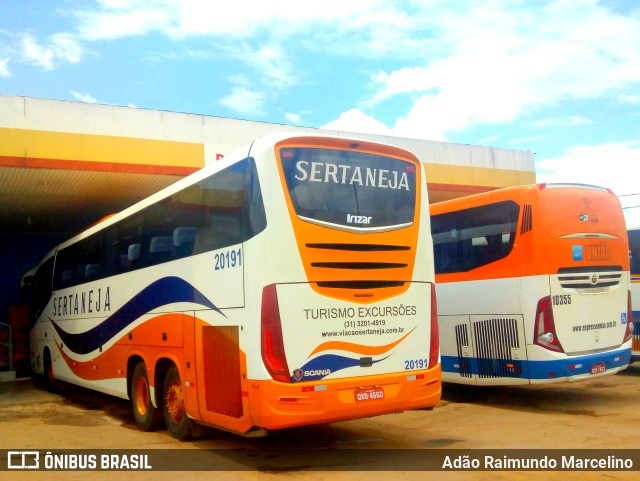 Viação Sertaneja 20191 na cidade de São Gonçalo do Abaeté, Minas Gerais, Brasil, por Adão Raimundo Marcelino. ID da foto: 9420389.