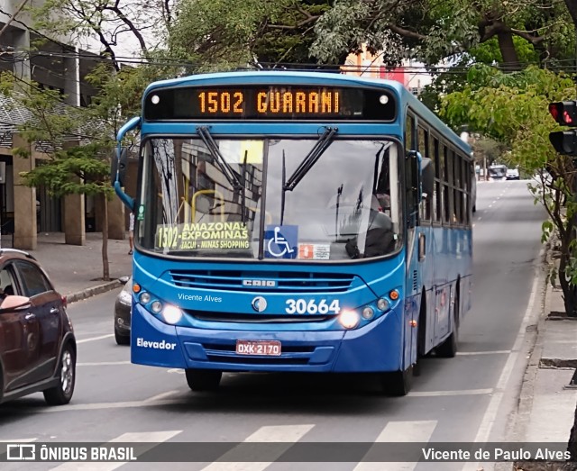 Viação Zurick 30664 na cidade de Belo Horizonte, Minas Gerais, Brasil, por Vicente de Paulo Alves. ID da foto: 9419294.