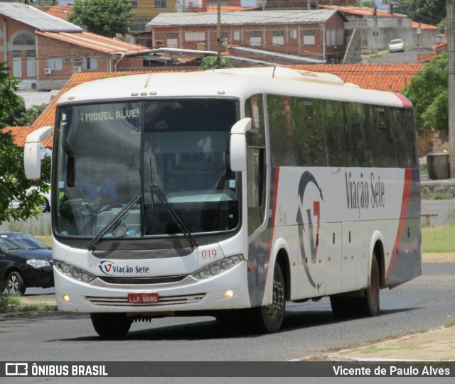 Viação Sete 019 na cidade de Teresina, Piauí, Brasil, por Vicente de Paulo Alves. ID da foto: 9419613.