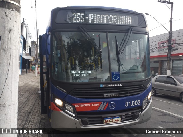 Next Mobilidade - ABC Sistema de Transporte 81.003 na cidade de São Bernardo do Campo, São Paulo, Brasil, por Gabriel Brunhara. ID da foto: 9418726.