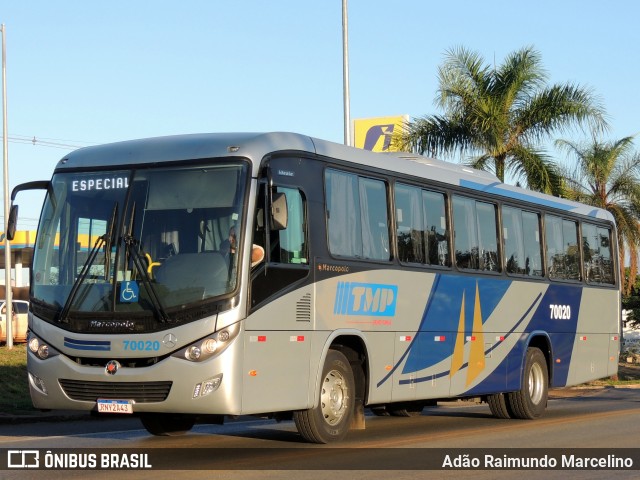 TMP Transportes 70020 na cidade de Paracatu, Minas Gerais, Brasil, por Adão Raimundo Marcelino. ID da foto: 9419791.