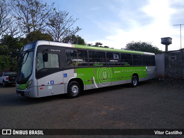 Viação Garcia 81216 na cidade de Jataizinho, Paraná, Brasil, por Vitor Castilho. ID da foto: 9420714.