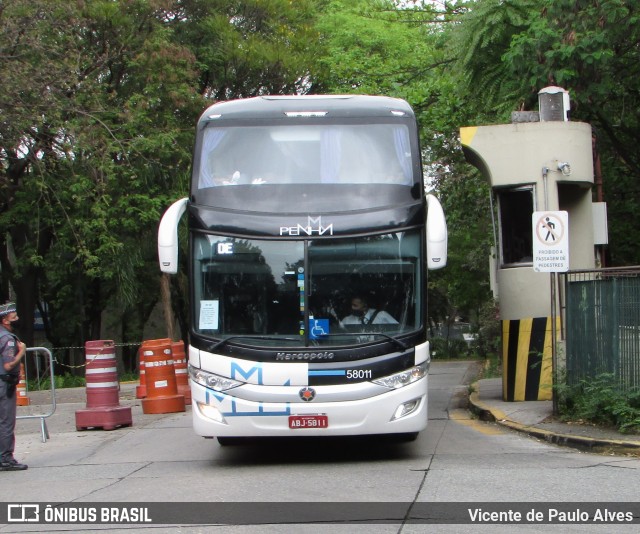 Empresa de Ônibus Nossa Senhora da Penha 58011 na cidade de São Paulo, São Paulo, Brasil, por Vicente de Paulo Alves. ID da foto: 9420796.