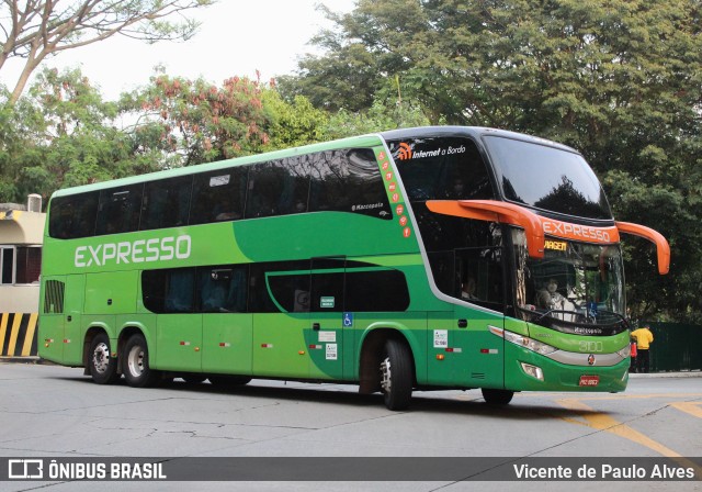 Expresso Transporte e Turismo Ltda. 3100 na cidade de São Paulo, São Paulo, Brasil, por Vicente de Paulo Alves. ID da foto: 9423867.